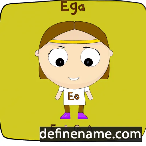 cartoon of the name Egia