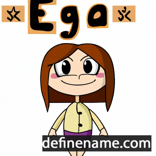 cartoon of the name Egia