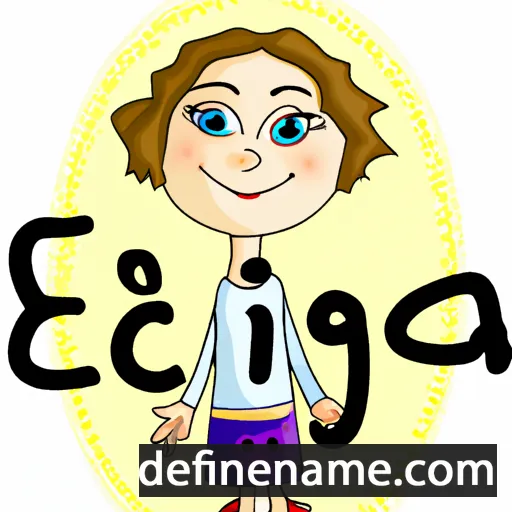 cartoon of the name Egija