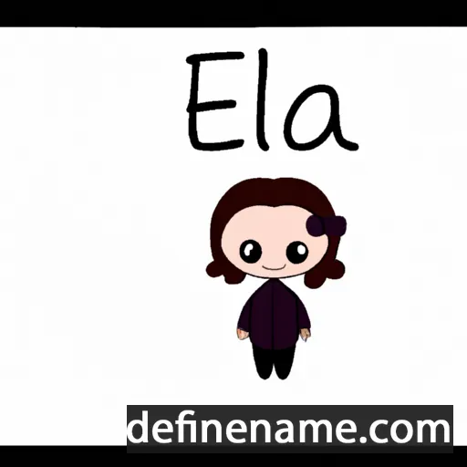 cartoon of the name Éléana