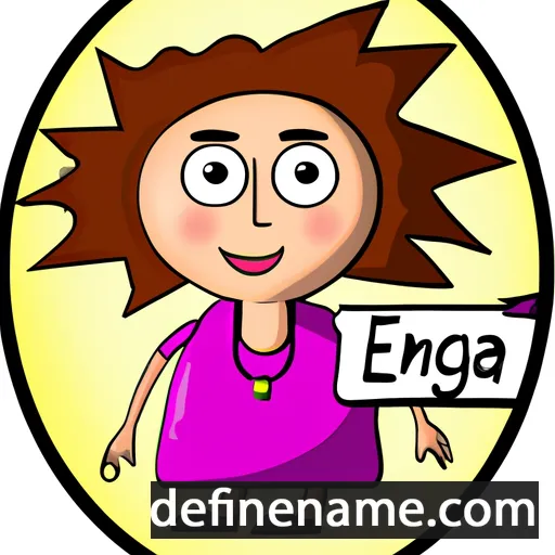 cartoon of the name Egzona