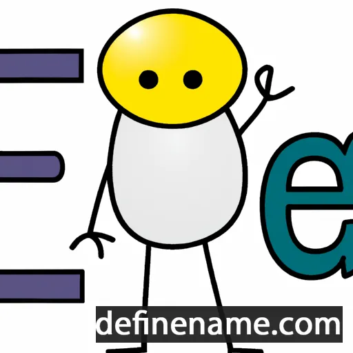 cartoon of the name Ei