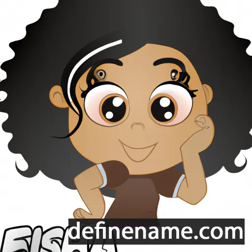 cartoon of the name Eisha