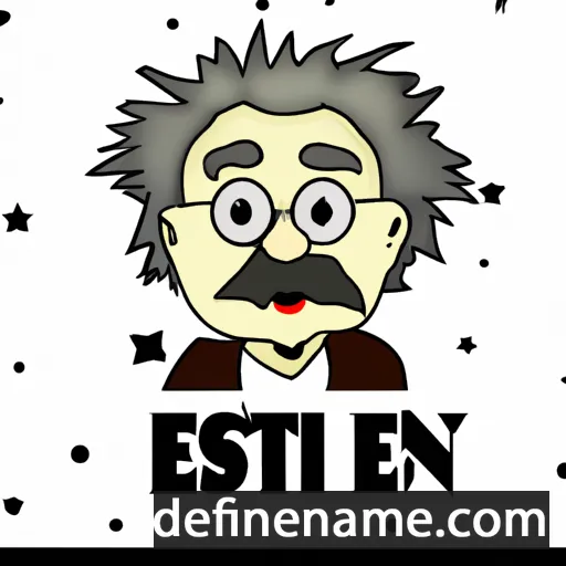 cartoon of the name Eistein