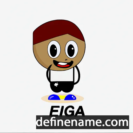 cartoon of the name Ejiga