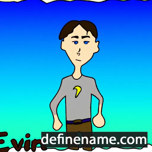 cartoon of the name Ejvin