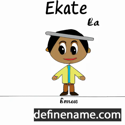 cartoon of the name Ekaete