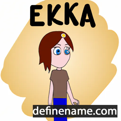 cartoon of the name Ekia