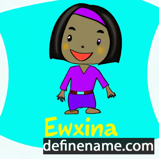 cartoon of the name Ekiwina