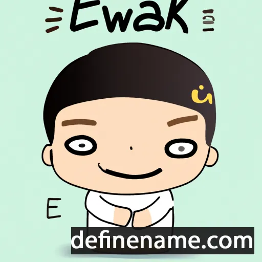 cartoon of the name Ekkawit