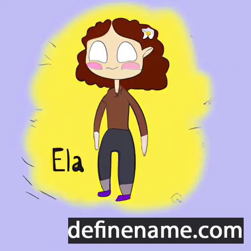 cartoon of the name Ela