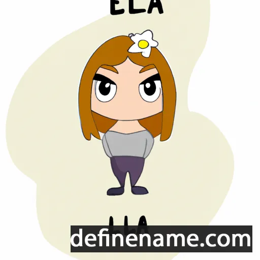 cartoon of the name Ela