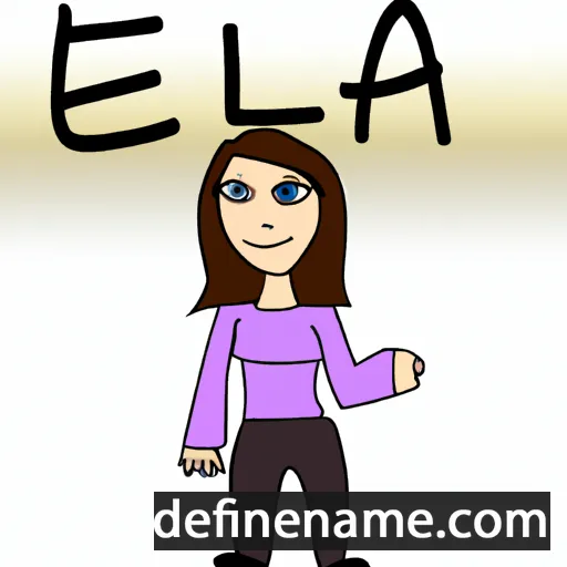 cartoon of the name Ela