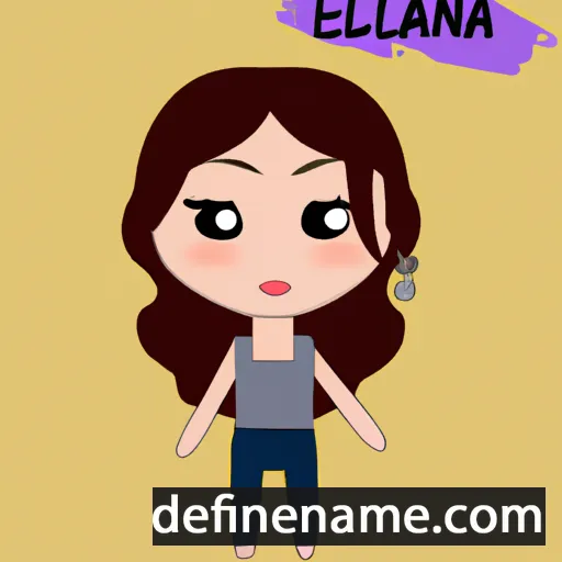 cartoon of the name Elana