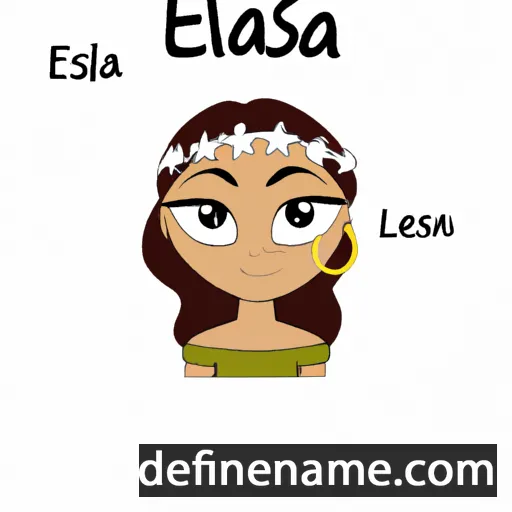 cartoon of the name Elasa