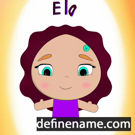 cartoon of the name Elaya