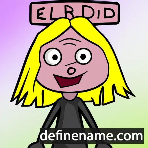 cartoon of the name Eldbjørg