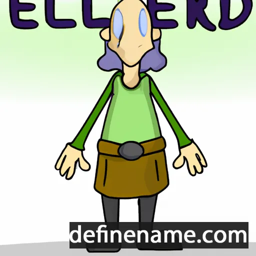 cartoon of the name Elderi