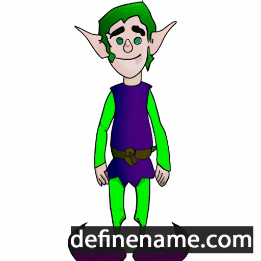 cartoon of the name Elfain