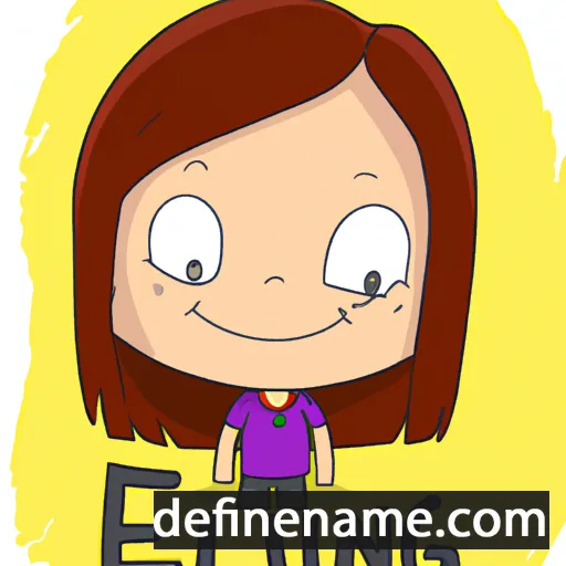 cartoon of the name Élina