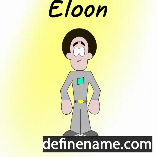 cartoon of the name Élon