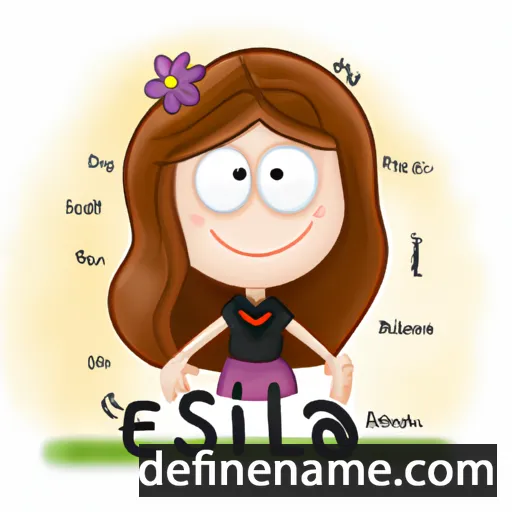 cartoon of the name Elissia