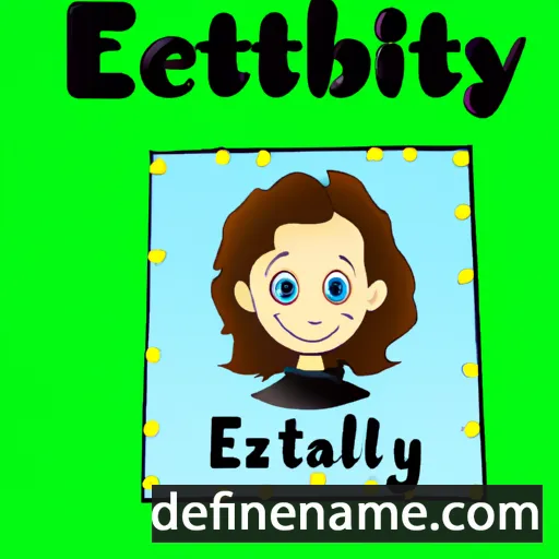 cartoon of the name Elizabety