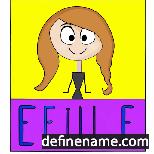 cartoon of the name Elle