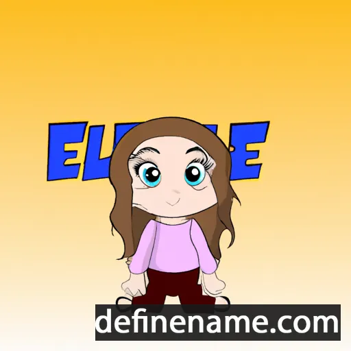 cartoon of the name Elle