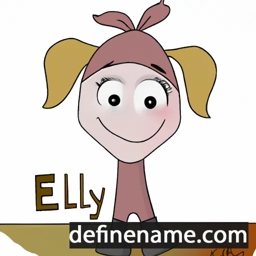 cartoon of the name Elley