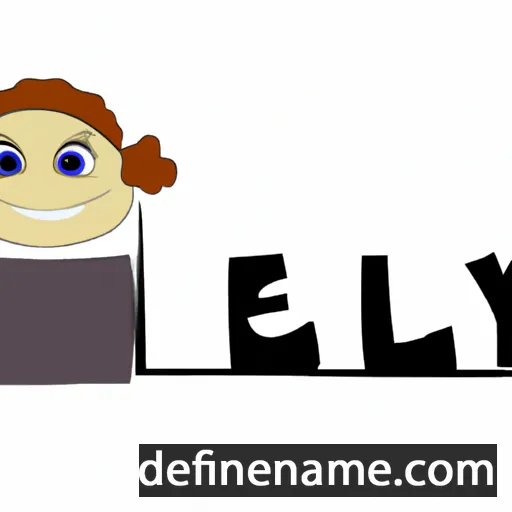 cartoon of the name Elley