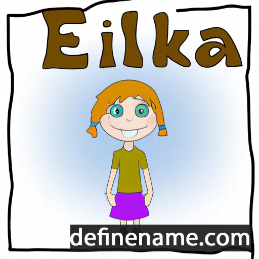 cartoon of the name Ellika