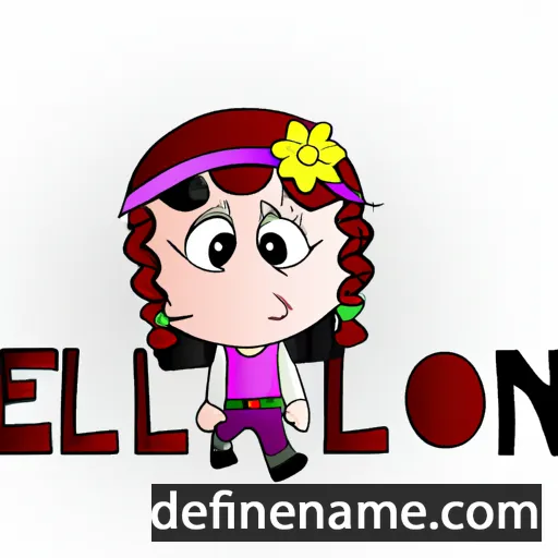 cartoon of the name Elliona