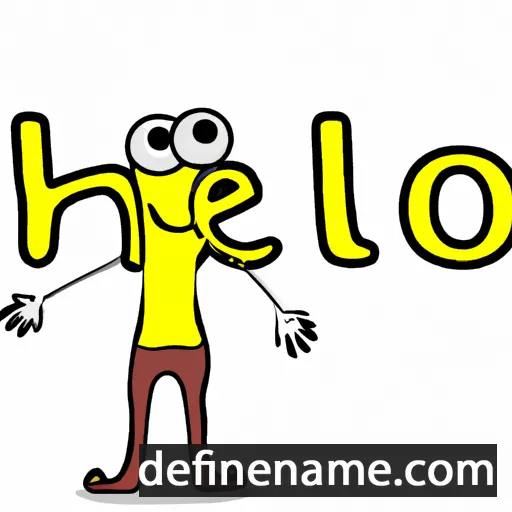 cartoon of the name Ello