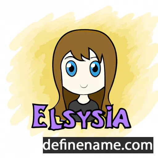 cartoon of the name Ellysia