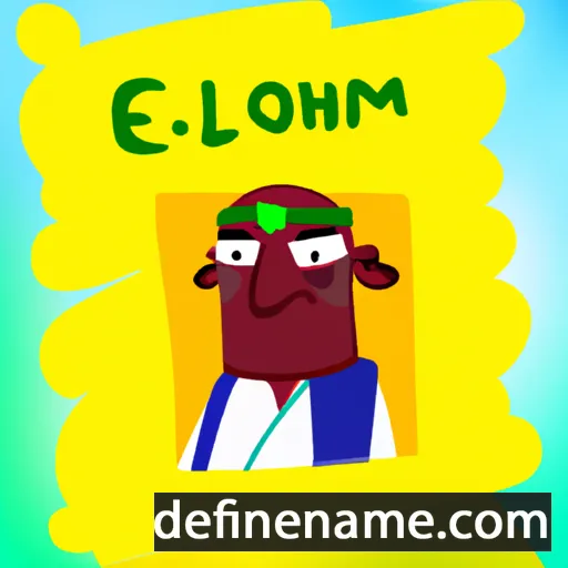 cartoon of the name Elohim