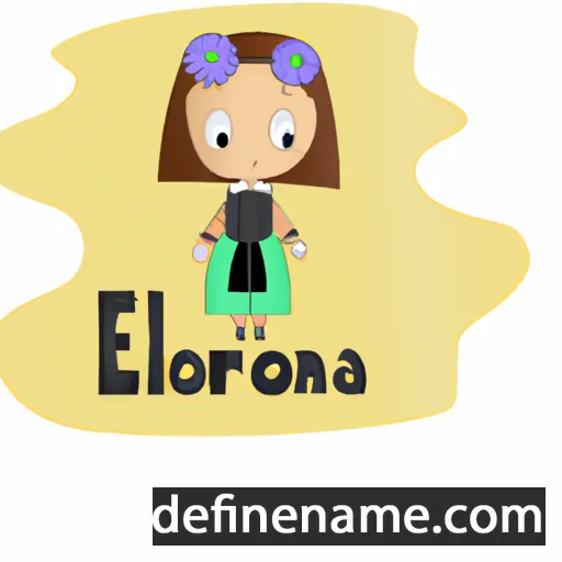 cartoon of the name Elonora