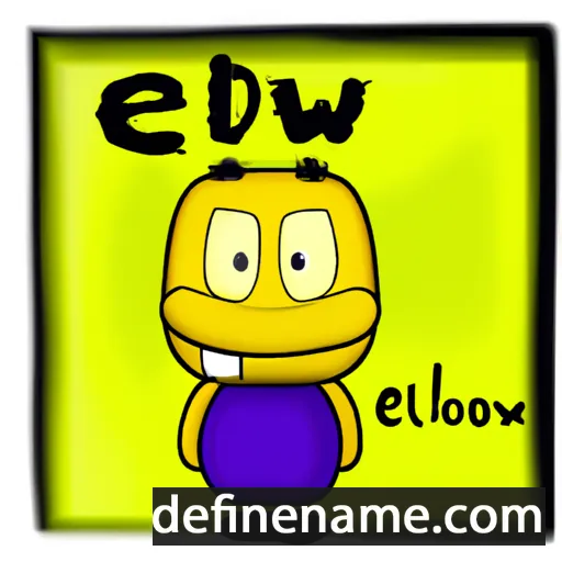 cartoon of the name Elow