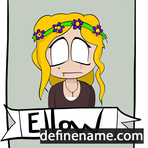 cartoon of the name Elowenn