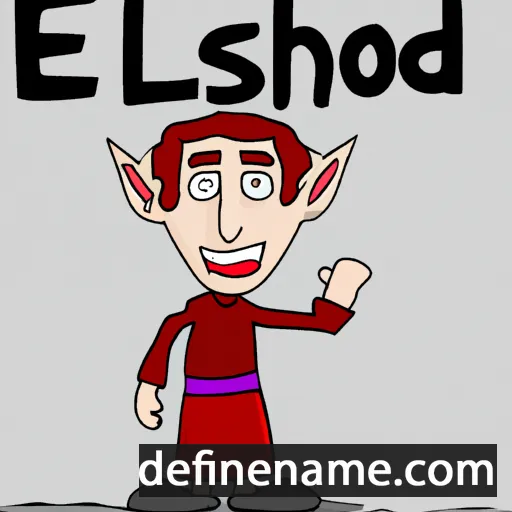 cartoon of the name Elshod