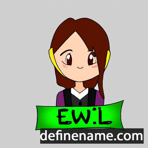 cartoon of the name Elwen