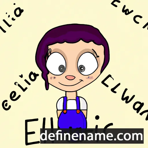 cartoon of the name Elwircia