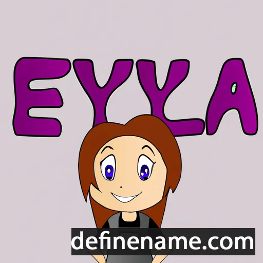 cartoon of the name Elya