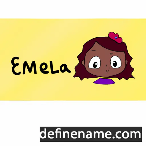 cartoon of the name Émelina