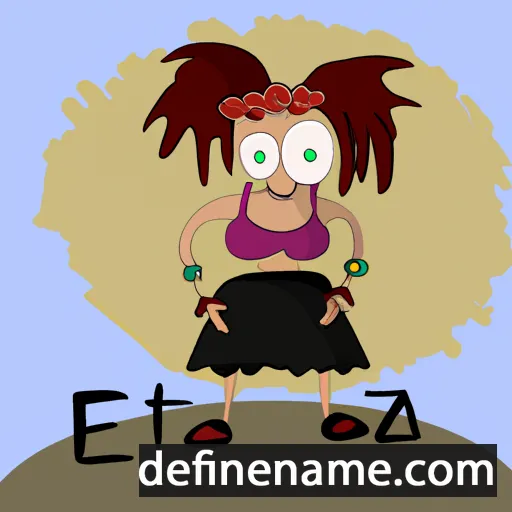 cartoon of the name Elżbietta