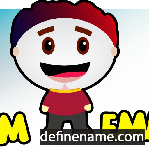 cartoon of the name Emaan