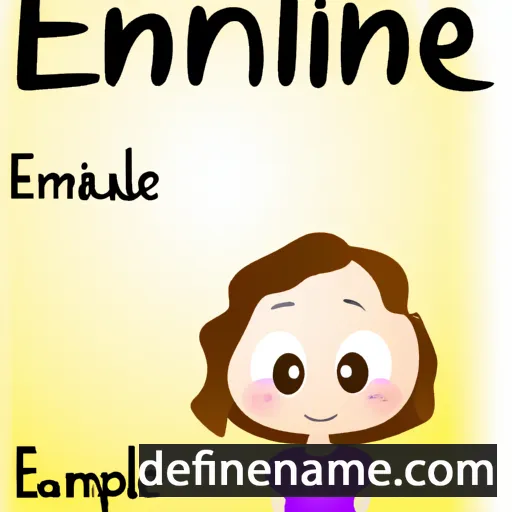 cartoon of the name Emaline