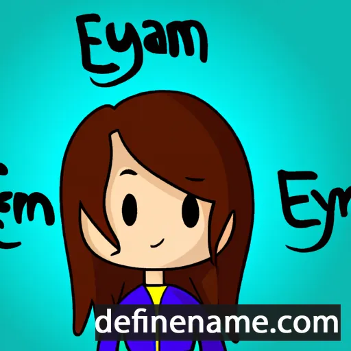 cartoon of the name Emalyn