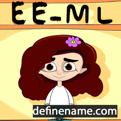 cartoon of the name Emel