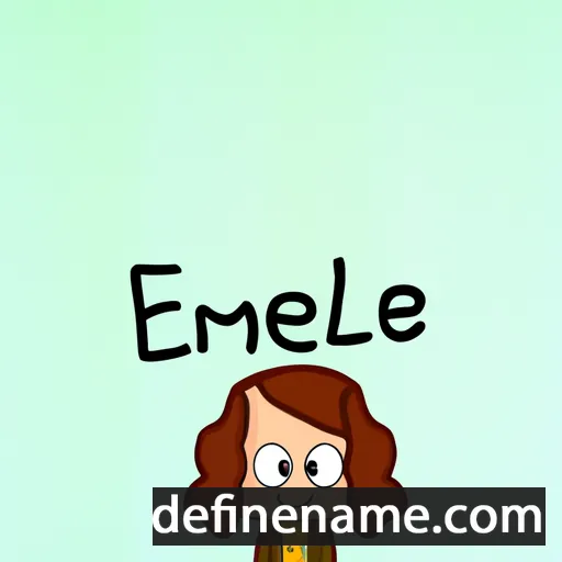 cartoon of the name Emelee